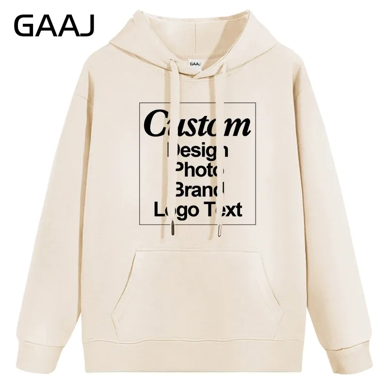 High Quality Custom Hoodie Cotton Sweatshirt Print Embroidery Brand Logo Text Photo Design Men Women Famliy Team Clothing 300g