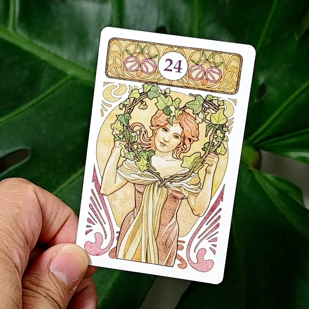 Art Nouveau Lenormand Deck Oracle 9*6cm 36 Pcs Lenormand Cards In Perfect Art Nouveau Style