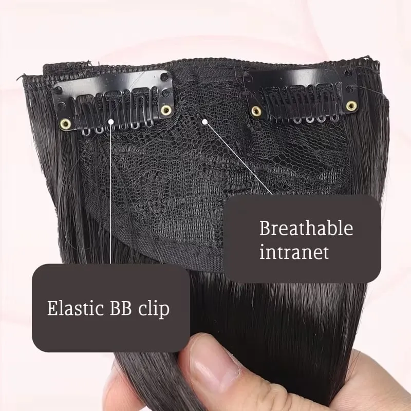 24Inch Synthetic 3pcs/set Long Straight Hair Extension Lightweight Black Brown Hair Accessories for Women Daily