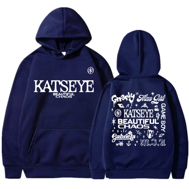 Kpop katseye belo caos álbum tour hoodies moda retro harajuku masculino feminino sportwear velo oversized agasalho streetwear