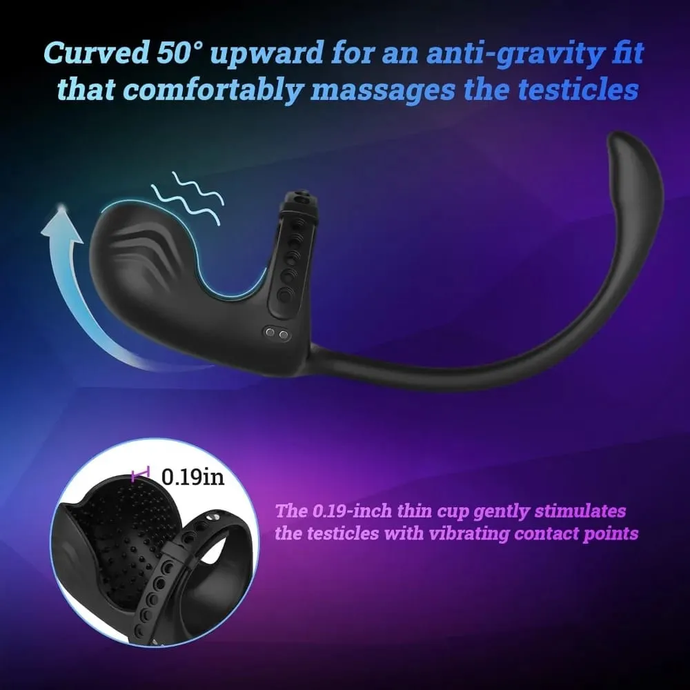 3 in 1 Anal Plug Vibrator Testicle Taint Stimulator Vibrating Cock Ring Remote Control Male Prostate Massager Sex Toy para sa Mag-asawa