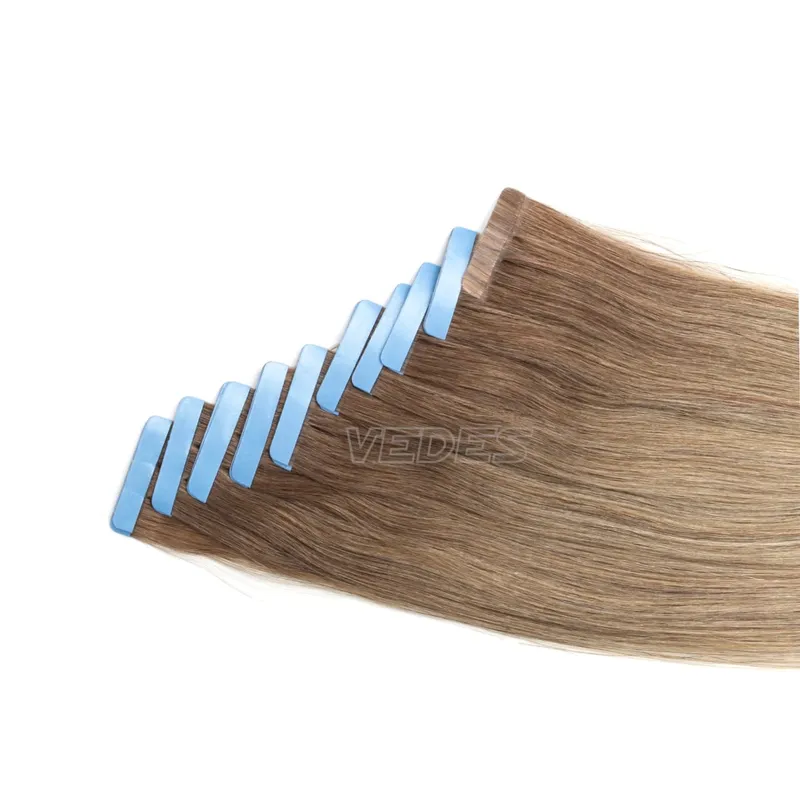 Taśma Ombre w doczepianiu włosów Taśma do włosów ludzkich w doczepach Balayage Off Czarny do srebrnego Mieszanka czarnego kleju w doczepach z ludzkich włosów