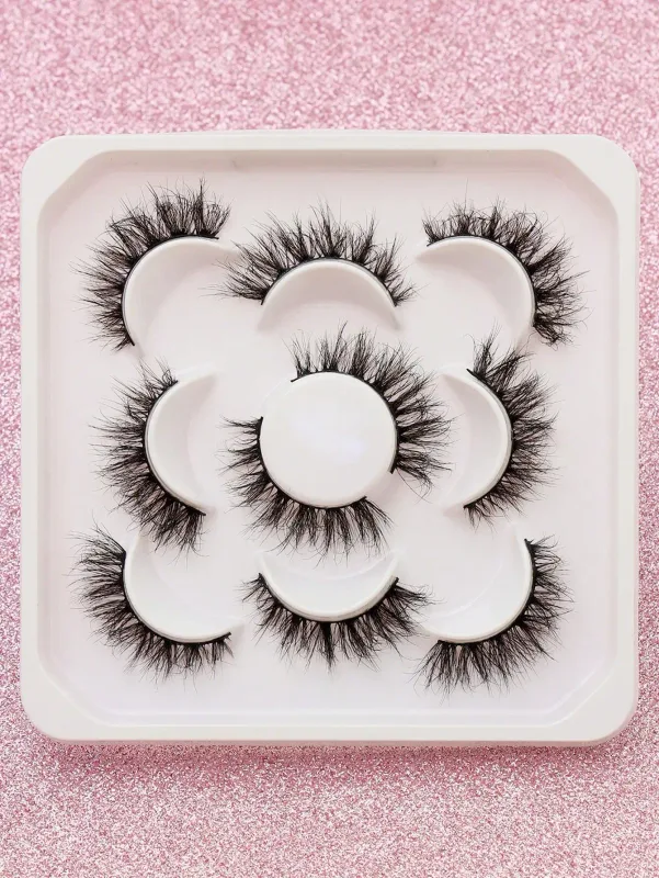 5 Ζεύγη βλεφαρίδων Cat Eye Faux Βλεφαρίδες Βιζόν Βλεφαρίδες με φτερωτό τέλος μακριές βλεφαρίδες Φυσικές μακριές βλεφαρίδες Manga Ψεύτικες βλεφαρίδες Μακιγιάζ