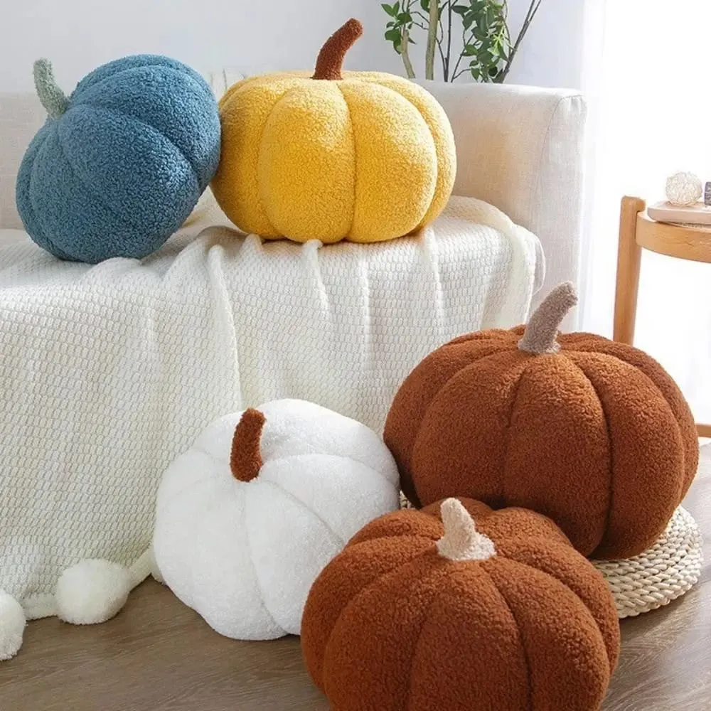 New Cotton Stuffed Pumpkin Pillow Cute Soft Pumpkin Plush Pillow Simulated Pumpkin Soft Back Cushion
