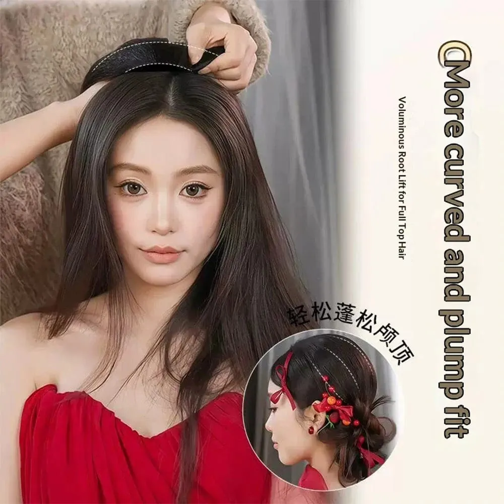 Synthetic Western Style Hair Topper Women Volume Boost Fluffy Invisible Hair Piece Bridal Wedding Hair Extension