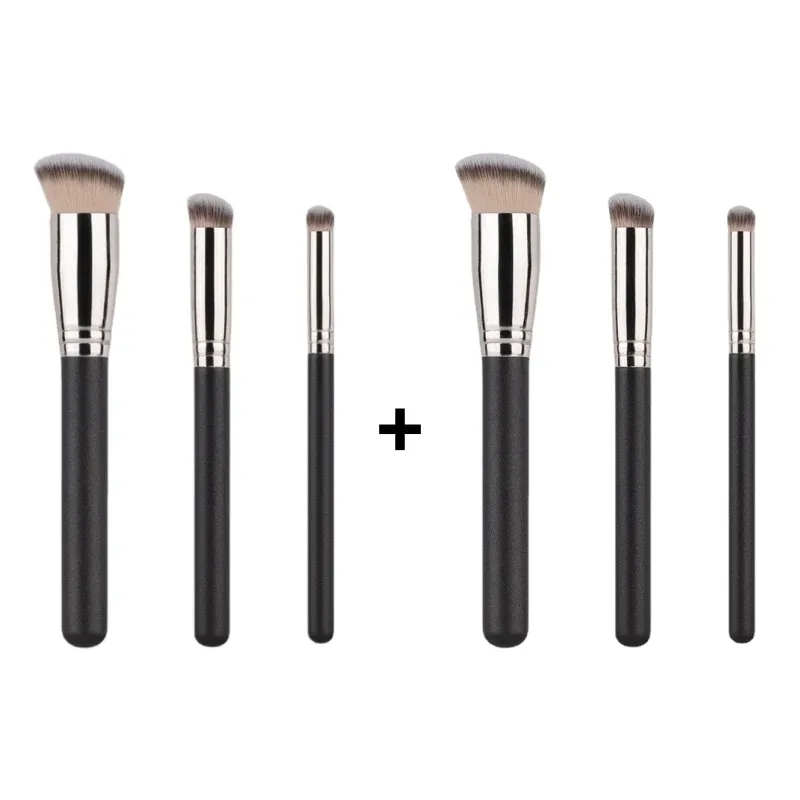 3pcs Angled Foundation Makeup Brush Set Professional Makeup Brushes for Liquid Foundation Cream BB Concealer Women Beauty Tools