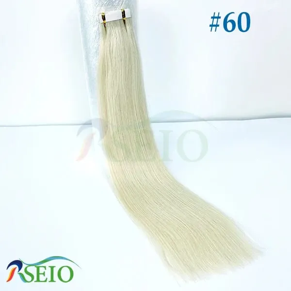 High Quality Tape in Human Hair Extensions Straight Hair Seamless Invisible 14"-22" 100% Real Natural Hair End Thicken