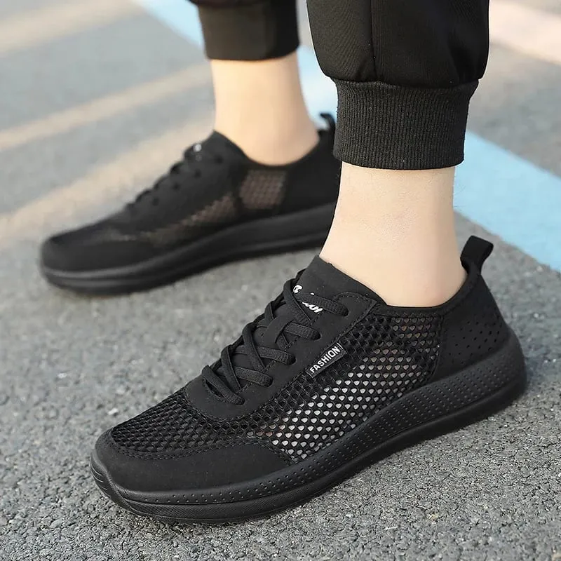 Fashion Men's Sneakers Lightweight Breathable Air Mesh Casual Running Shoes Non Slip Comfortable Slip on Sneakers for Men Tenis