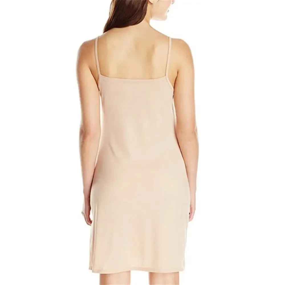 Womens Solid Color Backless Short Dress Sling Dress Slip Under Dress Sleeveless