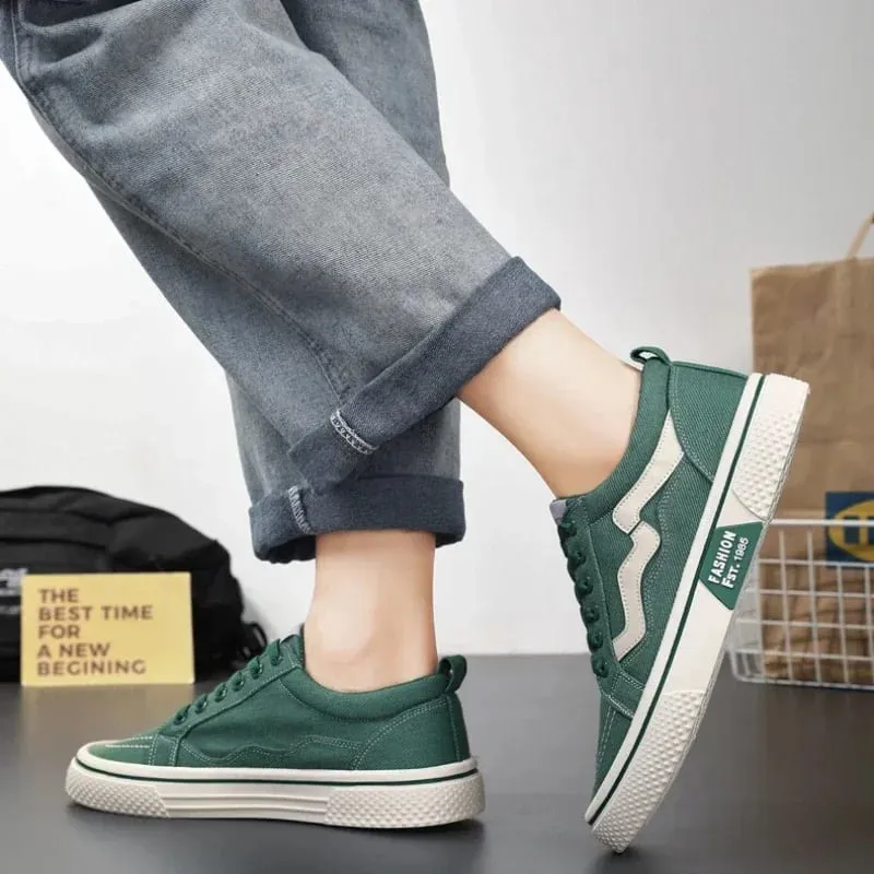 Trendy Männer Leinwand Schuhe Atmungsaktive Herren Casual Schuhe 2025 Neue Nicht-slip Männlichen Turnschuhe Sport Skateboard Schuhe Zapatillas De hombre — image 5