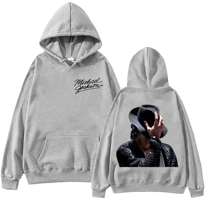 90's Singer Michael Jackson Graphic Hoodies Fashion Rock Vintage Hooded Sweatshirts Men Women Casual Fleece Oversized Pullovers