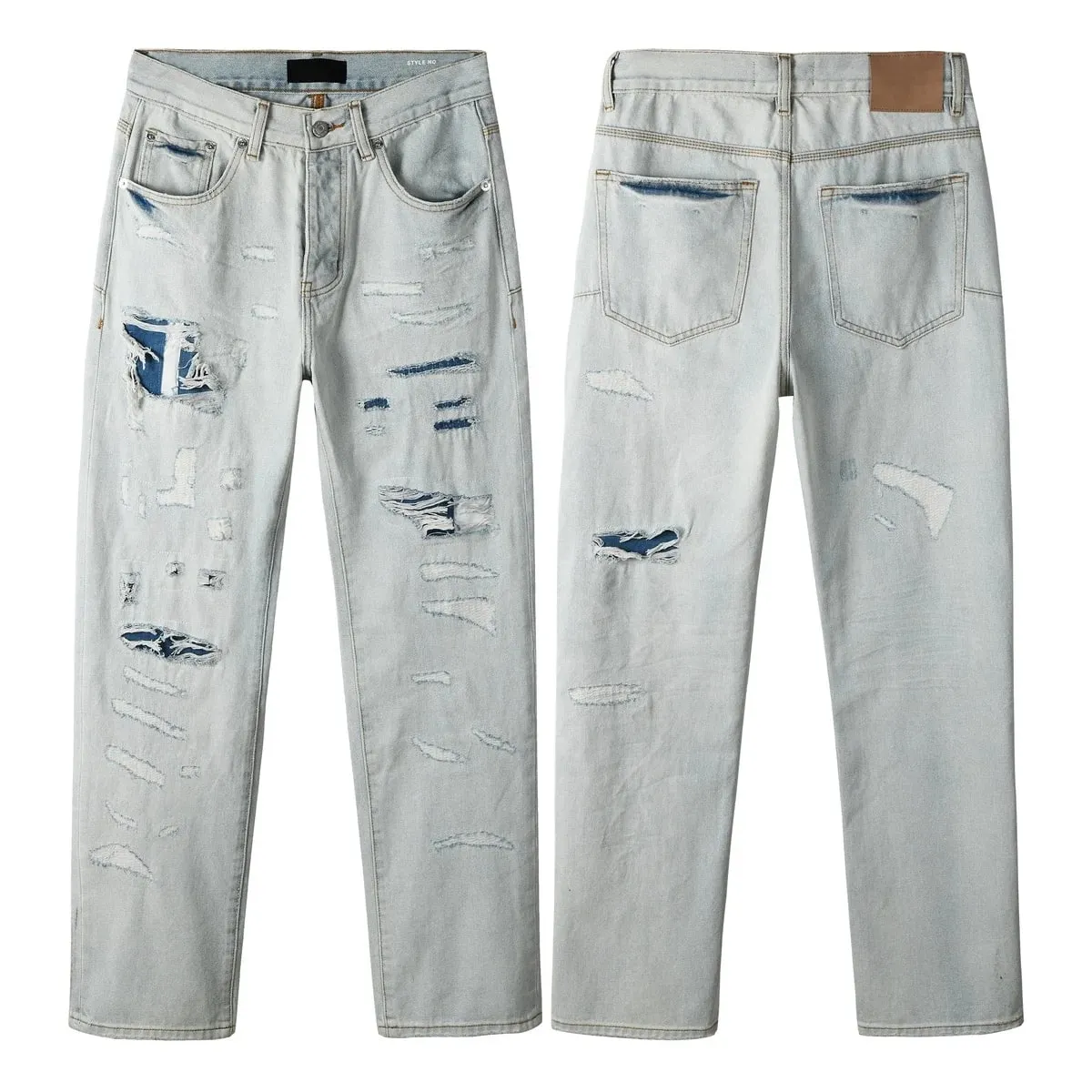 2026 New Arriva Men's Premium White Skinny Jeans Clean Fit Denim Pants High Street Fashion Trousers