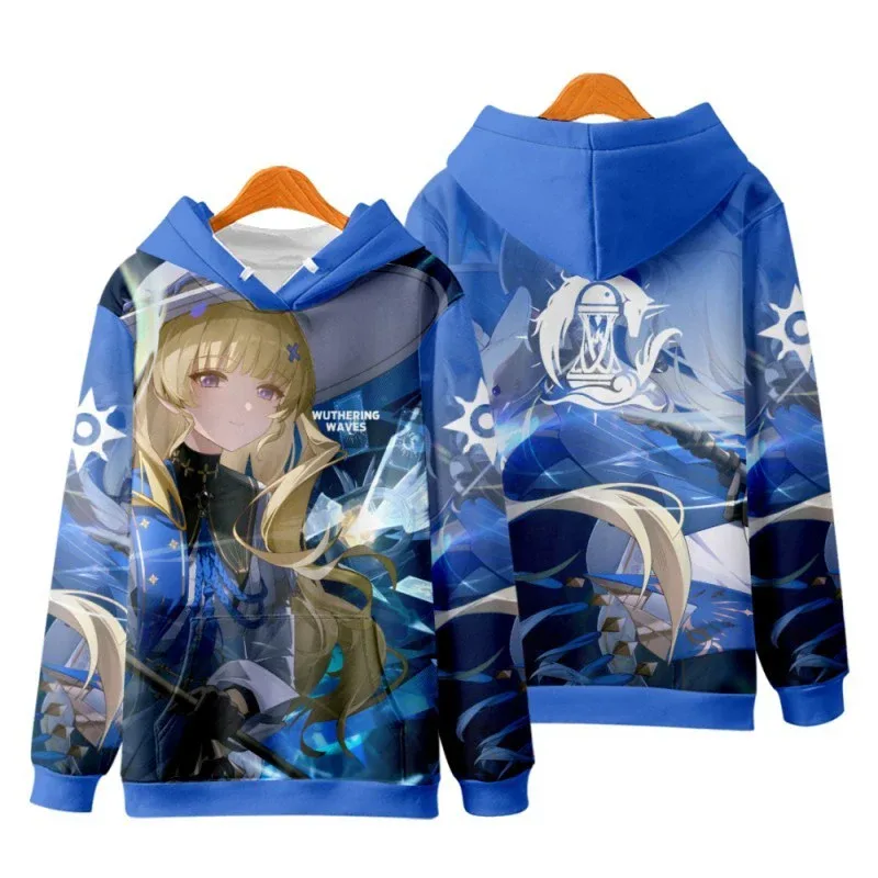 Game Wuthering Waves All Role Playing 3D Hoodies Sweatshirts Fashion Men's Anime Pullover Autumn/Winter Outdoor Casual Tracksuit