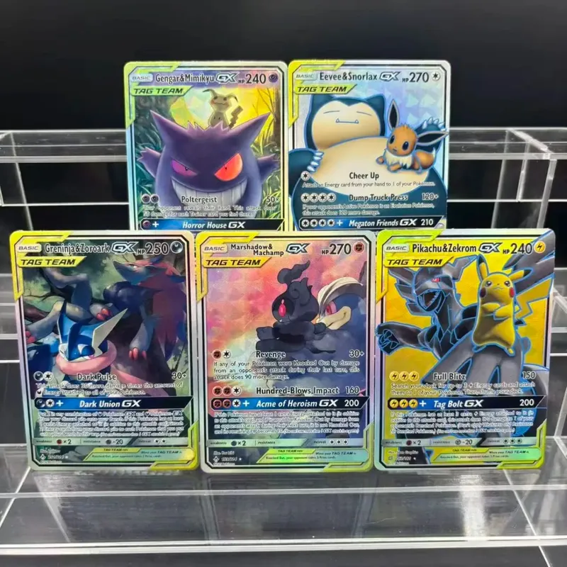 DIY Collection Cards Zekrom Umbreon Espeon Mewtwo GX EN Self Made Single Card Classic Game Anime Card Gift Toy