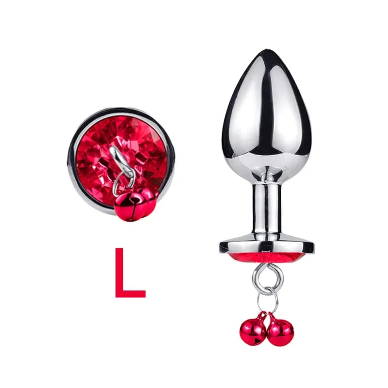 3 Sizes Metal Bell-shaped Anal Plug Traction Chain Anal Massage Prostate Stimulation Massage Tools Adult Sex Toys For Couples