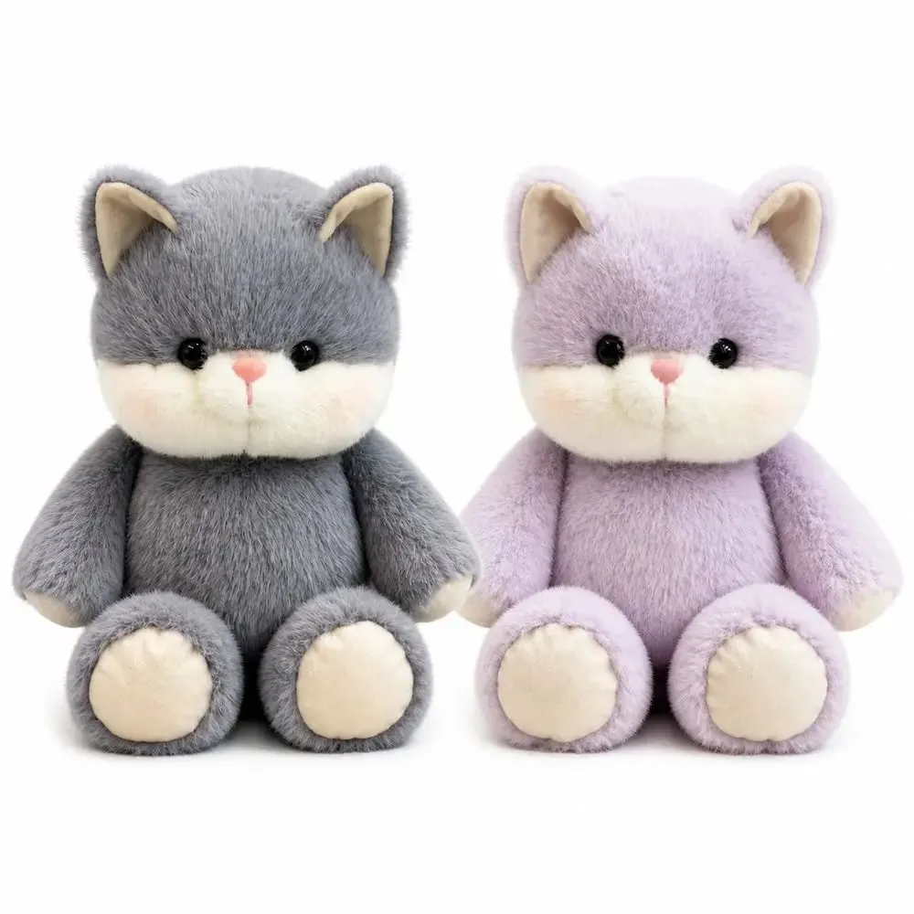 Creative Gift Soft Cat Stuffed Animal Plush Pillow Cute 17.7inch Plush Toy Emotional Support Cat Pattern Stuffed Toys