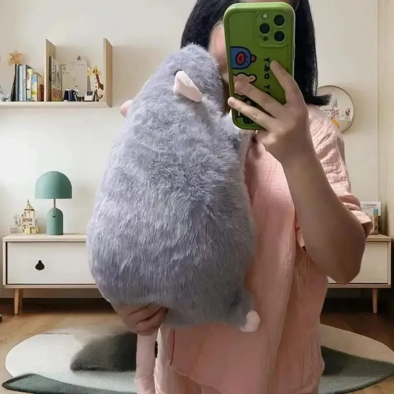 1Pcs 35/50/90cm Cartoon Flower Branch Rat Soft Oversized Animal Figure Cute Simulation Big Mouse Plush Toy Pillow Birthday Gift