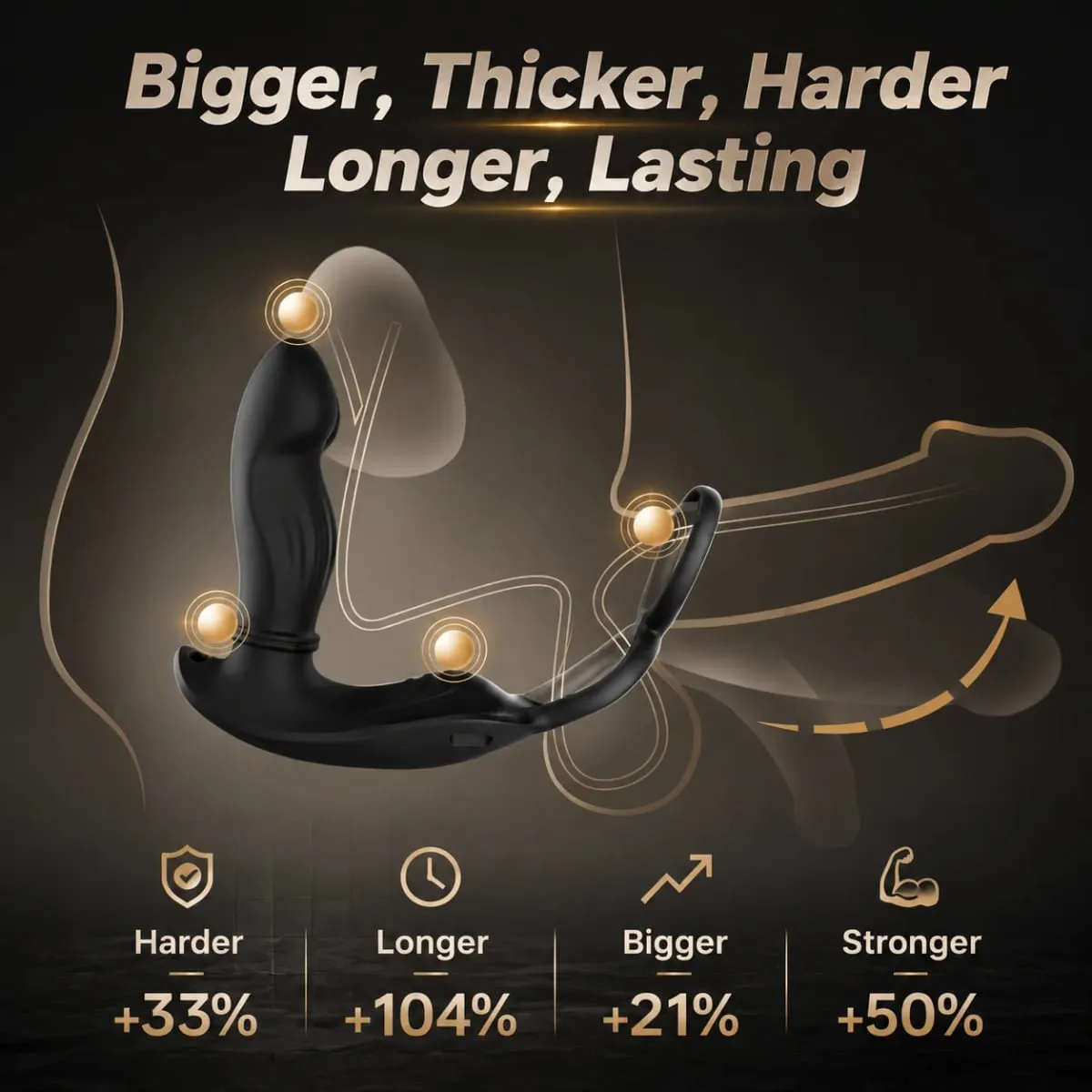 Wearable Thrusting Prostate Massager Anal Vibrator Strap On Vibrating Cock Ring Remote APP Control Silicone Anal Toys for Men — image 3