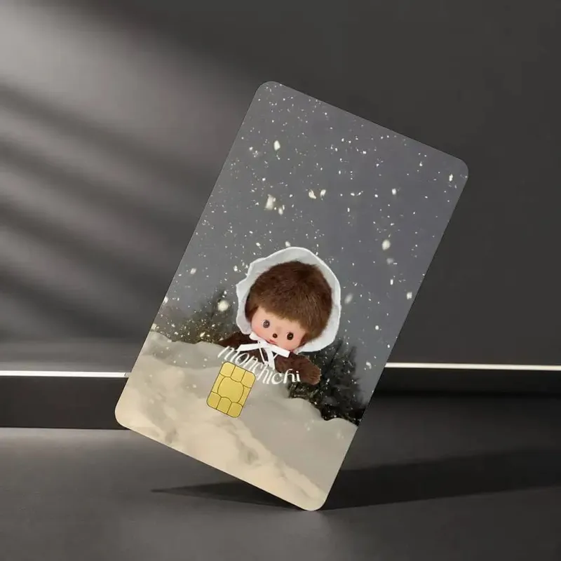 Cute M-MonchhichiS Sticker Film Tape Skin for Credit Card Debit Card Waterproof Stickers