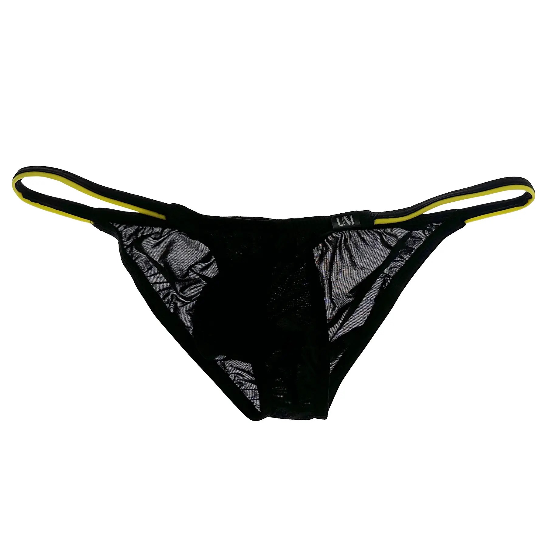 Men's Low Waist Briefs Ultra Color Elastic Rope Sexy G-strings Convex Silky Thin Belt Solid Uniform Underwear