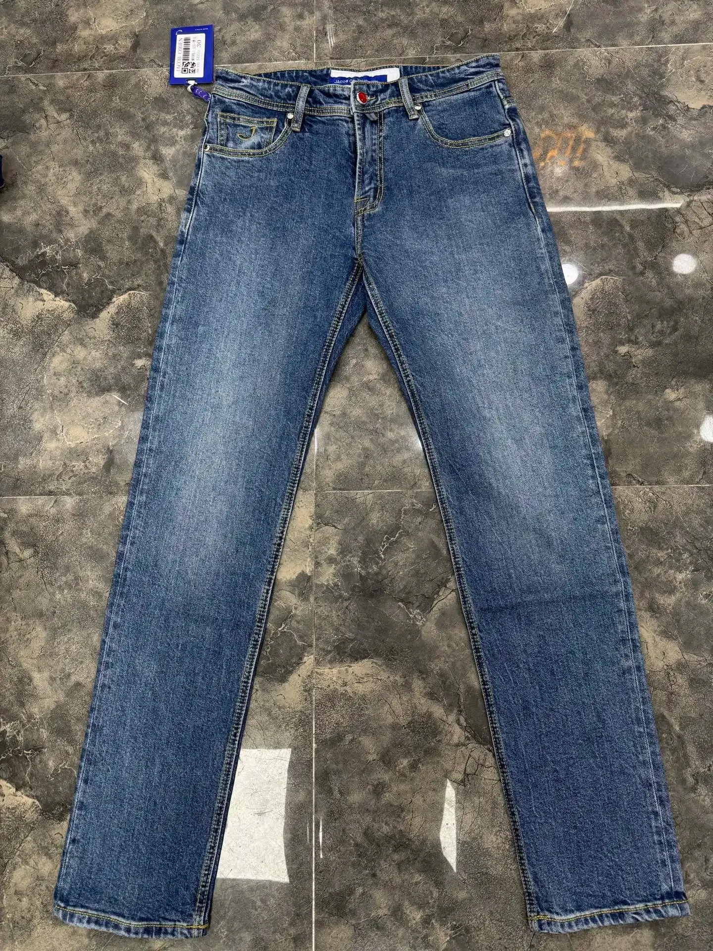 Jeans Thin Cotton Men 2026 Spring Summer new fashion zipper embroidery comfortable straight Big size 29-40 Pants