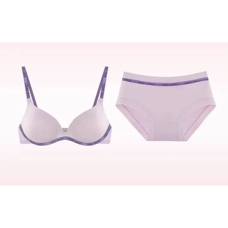 Conjunto de sujetador sin costuras de Color dopamina, nueva tendencia, realce de pecho pequeño, inalámbrico, comodidad, belleza, espalda, diario, informal, de talla grande 32-38