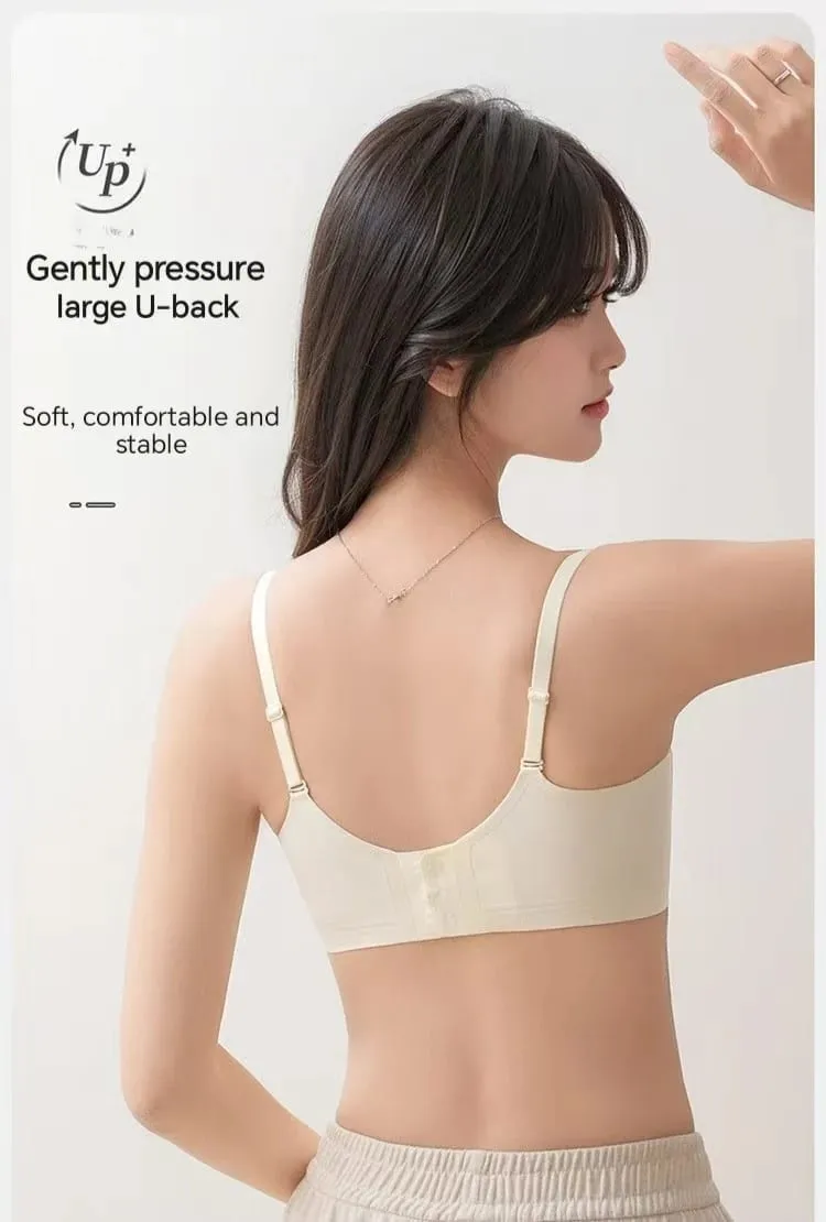 2025 Seamless Push up Bra Small Breast Gathering Enlarging Anti-Sagging Thin Top Thick Bottom No Underwire Lingerie for Women