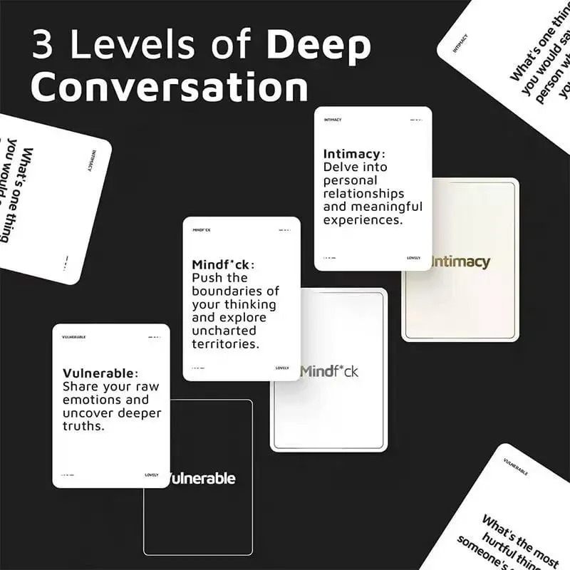 9X6.5cm Substance By Lovely English Edition Cute Deep Conversation Card Game Meaningful Dialogue with 90 Pcs Cards