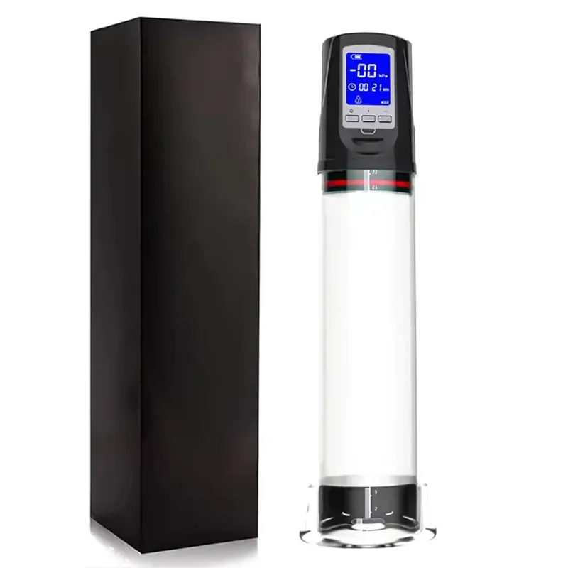 LED Automatic Penis Pump Suction Vacuum Male Masturbation Penis Extender Dick Erection Enhancement Trainer Adult Sex Toy For Men