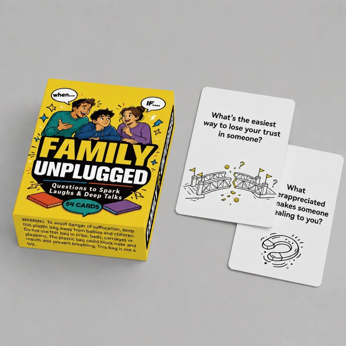 Family Discussion Cards - Create Lasting Laughter And Memories - Paper Card Game Perfect for Party Gatherings And Holiday Intera