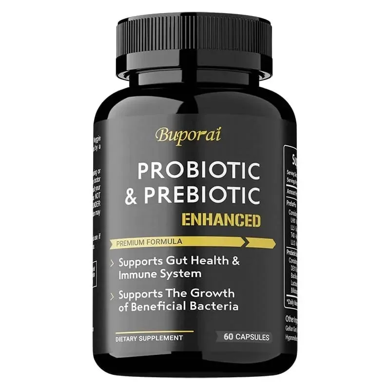 Probiotics & Prebiotics Capsules - Helps Balance Stomach Acid Promote Healthy Intestinal Digestion and Relieve Bloating