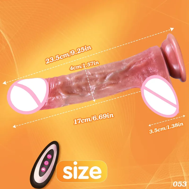 Thrusting Realistic Dildo Sex Toys Heating Thick Anal Dildos Telescopic Vibrating Modes Adult Sex Toys for Men Women Couple 18+
