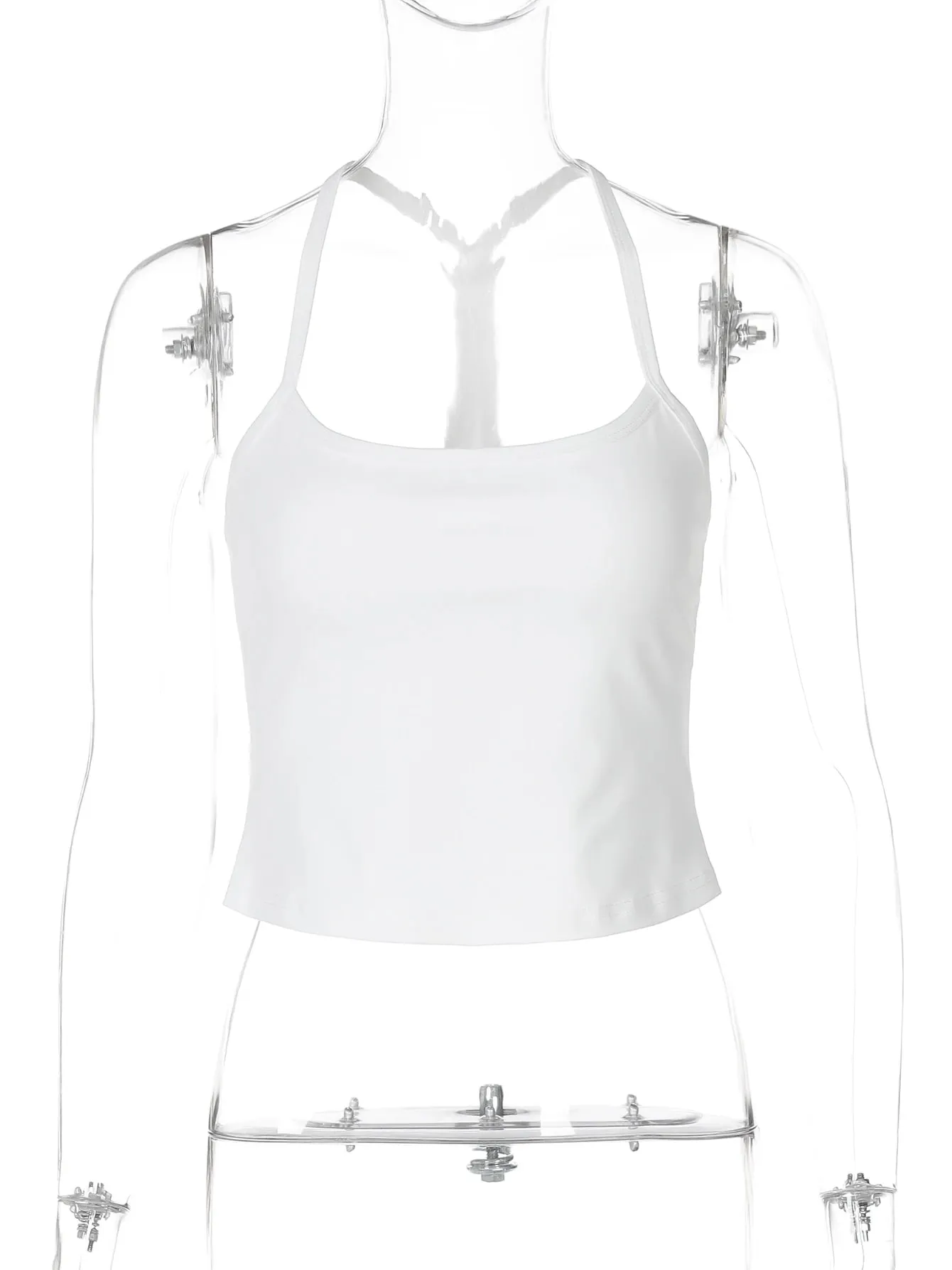 Hugcitar 2026 Summer Solid Slips Backless Sexy Crop Camis Top Women Fashion Y2K Clothes Streetwear Sport Party Club Wholesale — image 6