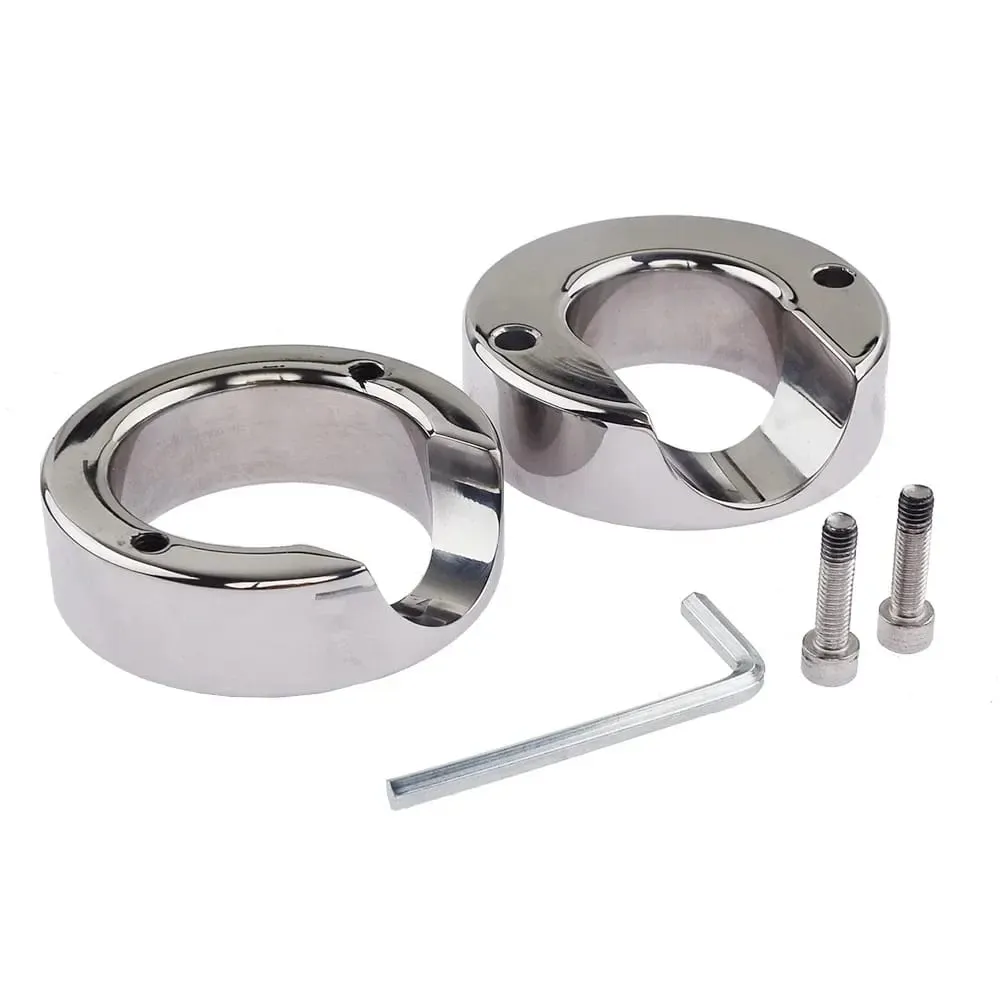 Sex Toys for Men Cock Lock Ring Testis Weight Stretchers Scrotum Pendant Ball Penis Trainer Restraint Stainless Steel Sexy Rings