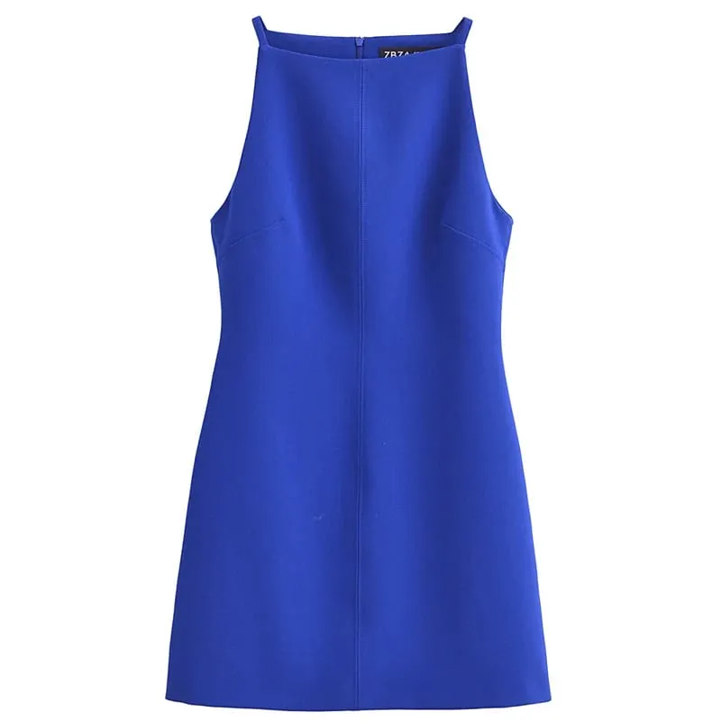 Vestidos de verano de moda 2024, vestidos para mujer, minivestido ajustado sin mangas, vestido blanco, rojo, azul, negro, amarillo, vestidos de vacaciones