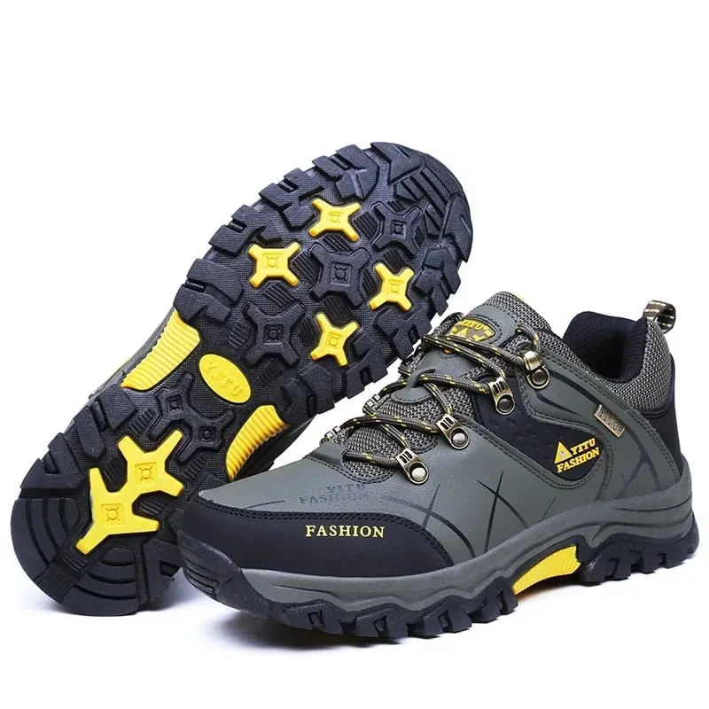 Nieuwe Mannen Sport Wandelschoenen 2024 Mannen Anti Slip Training Schoenen Leer Outdoor Mannen Oversized Herfst Wandelen Jogging schoenen