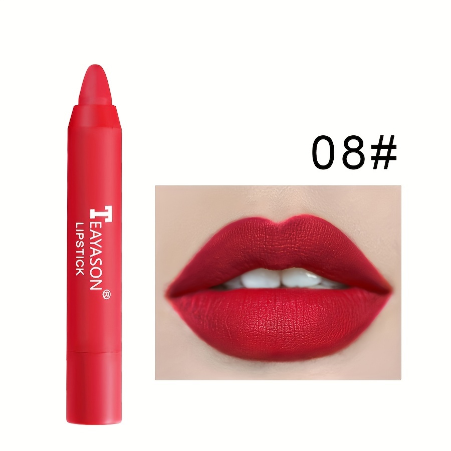 Set Lipstik Misty Matte 12 Warna: Lip Liner & Primer Beludru Seksi Tahan Noda Tahan Lama untuk Riasan Wanita