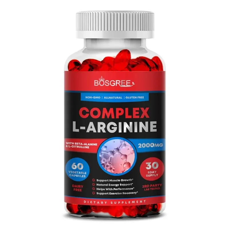 L-Arginine Supplement Helps Build Muscle& Supports Blood Flow Circulation Nutrient Delivery-Heart Health- Exercise Performance