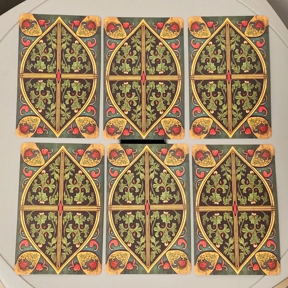 9*6cm Medieval Lenormand Oracle Deck 36 Pcs Cards Printed on 350GSM Double-embossed Cardstock