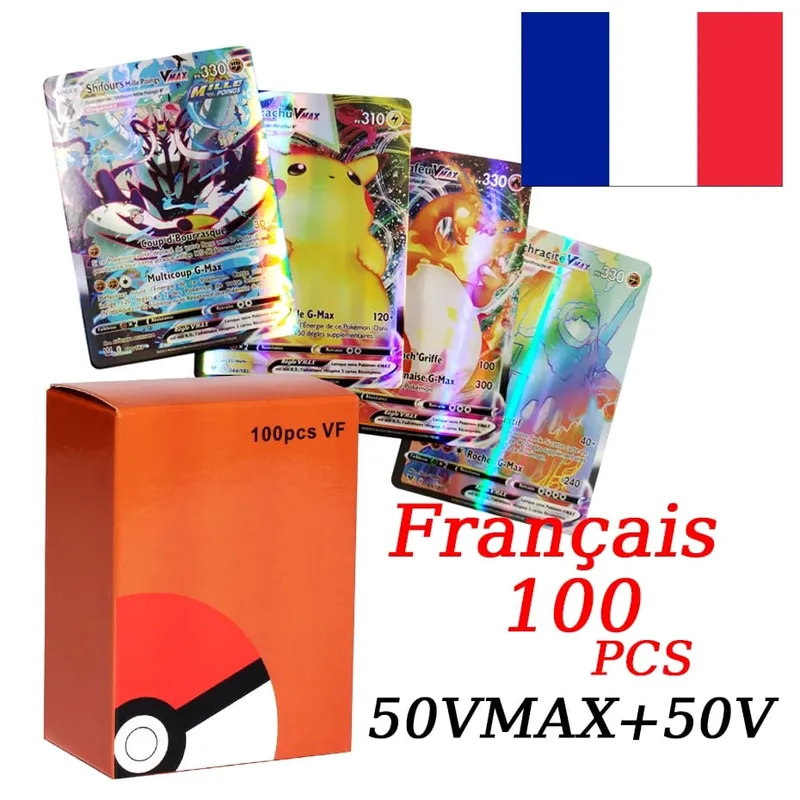 2025 New French Pokemon Cards VMAX V EX GX MEGA VSTAR Carte Collection Battle Trainer Children's Christmas Toys Gift