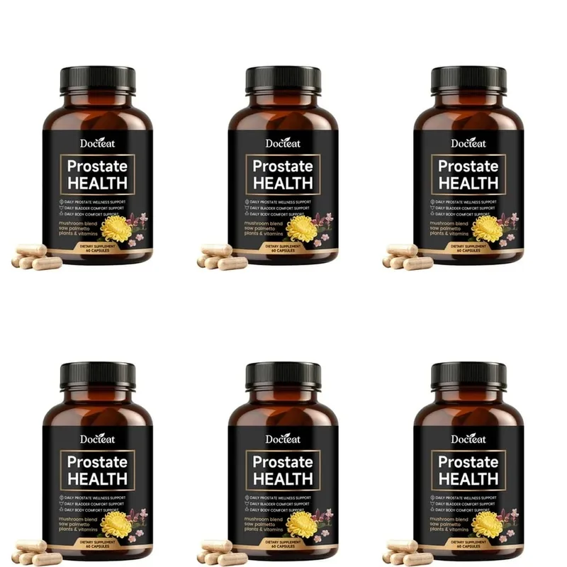 Prostate Health Capsules for Men Saw Palmetto Pumpkin Seed & Lycopene with Zinc for Urinary Flow & Bladder Comfort 60 Count