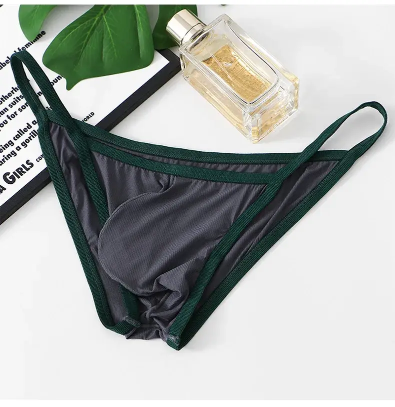 Men's Underwear Low-waist Ice Silk Briefs Breathable Soft Panties