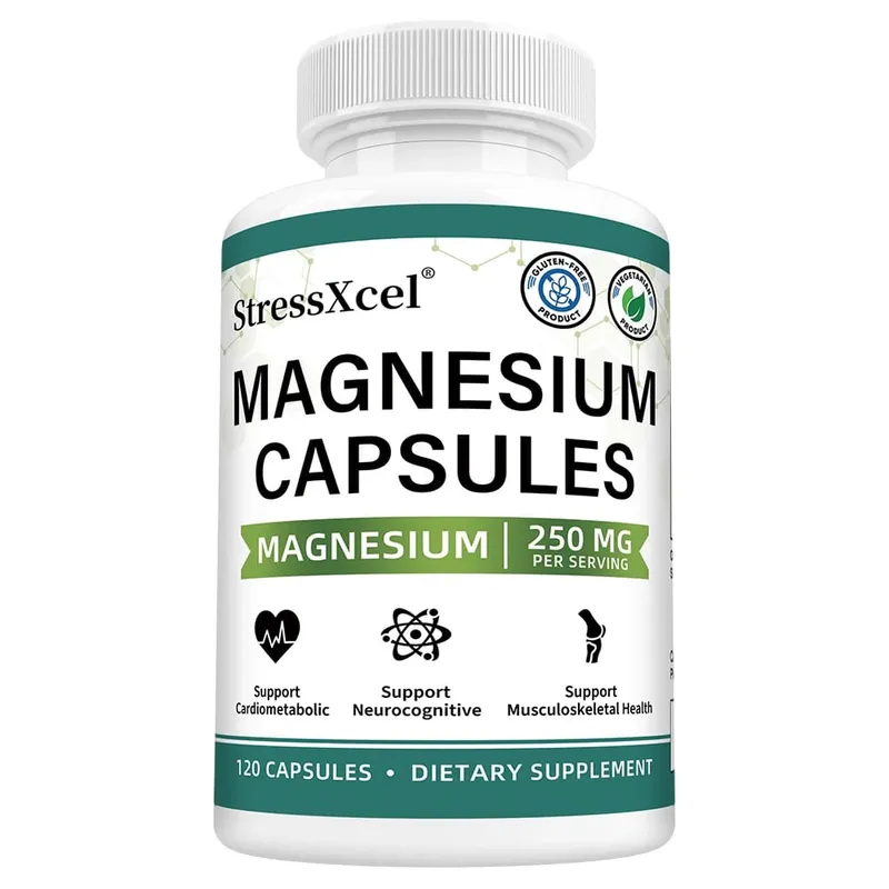 Magnesium Glycinate 250mg with Zinc Vitamin D3 & B6 for Sleep Relaxation Immune Health Absorption 120 Capsules