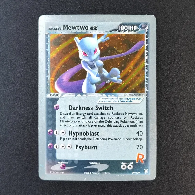 Proxy PKM Card English Rocket Mewtwo MEW GX EX Vmax TCG Collection Trading Card Game