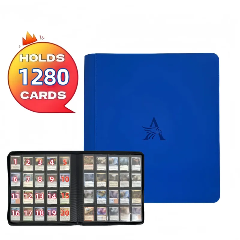 Premium 20 Pocket Card Binder –1280 Collection Binder Folder Card Album Card Holder Fit for TCG & Sports Cards. Collector's Drea