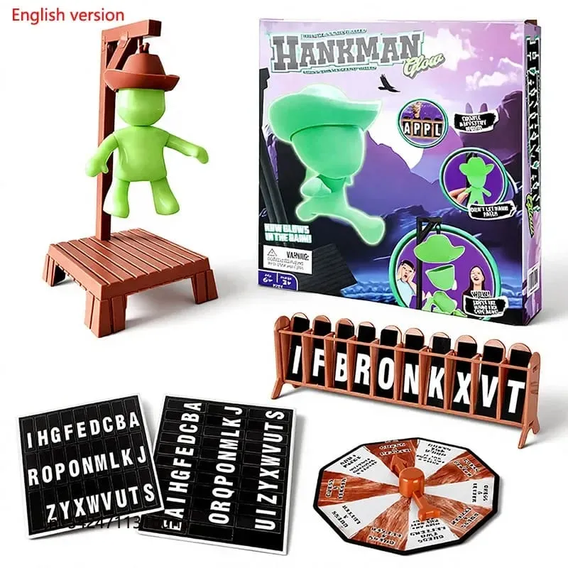 New Cowboy Magnetic Mysterious Executioner Guessing Game Gallows Collapse Tabletop Word Game Family Party Game Christmas Toy