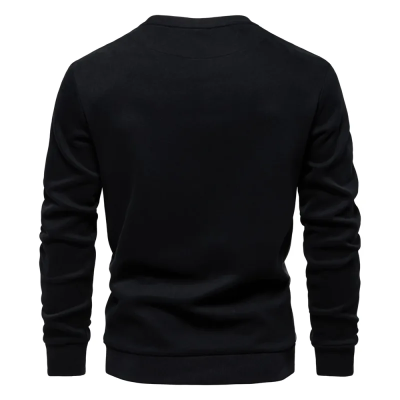 Mens Patckwork Cotton-blend Crew Neck Sweatshirts Fashion Casual Sport Round Neck Pullover Sweatshirt for Men