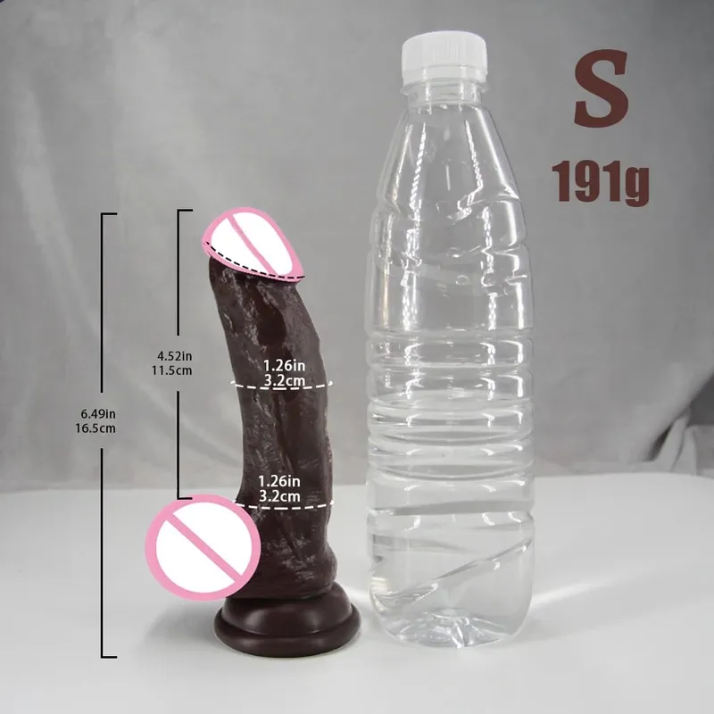 Realistic Skin/Black Dildo Silicone Long Penis Huge Dildos with Suction Cup Dick for Women Masturbation Anal Sex Toys for Adults