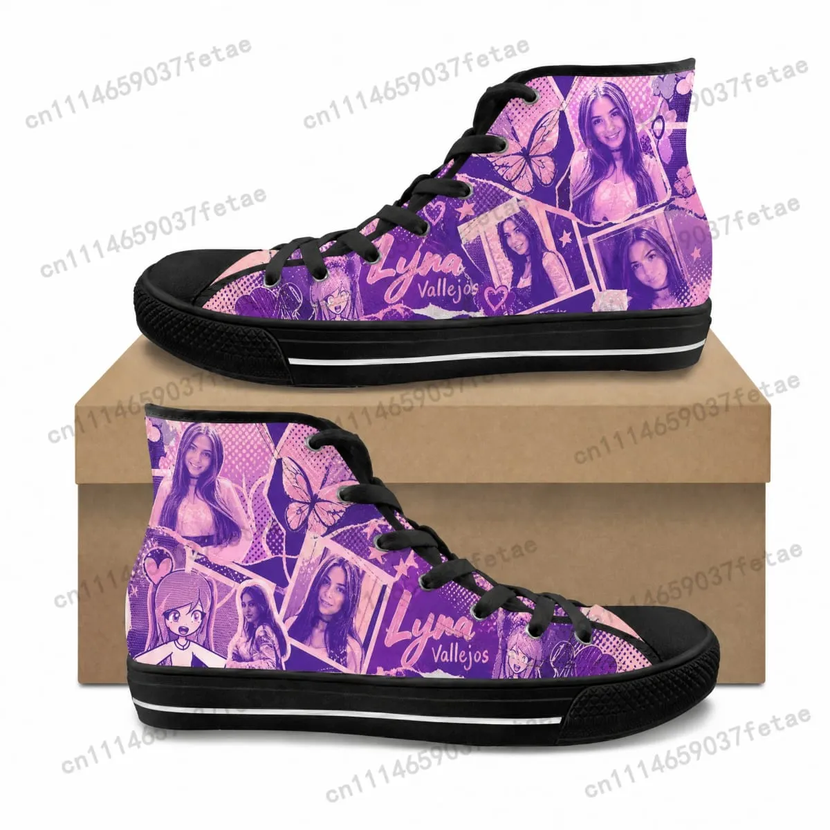 Lyna Vallejos High Top High Quality Sneakers Teenager Canvas Sneaker Mens Womens Ghana Hiking Casual Custom Shoes