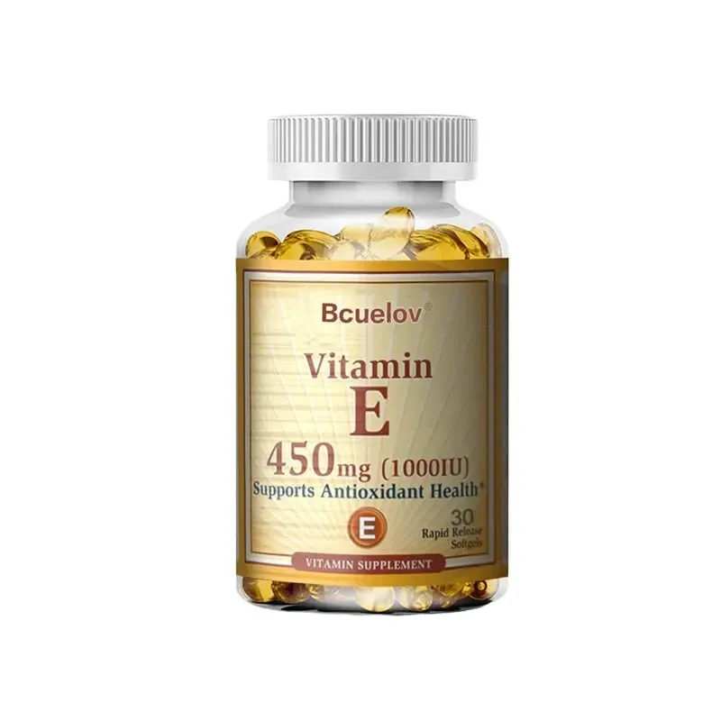 Bcuelov Vitamin E 1000 IE 450mg - til hudhår cirkulationssundhed immunsystemstøtte - antioxidanttilskud — image 8